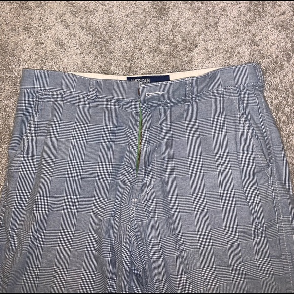 American Eagle Dark Blue & White Plaid shorts W 33 - Picture 4 of 13